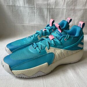 Adidas DAME Certified EXTPLY 2.0 Signal Cyan Blue Basketball Shoe Men's Size 11